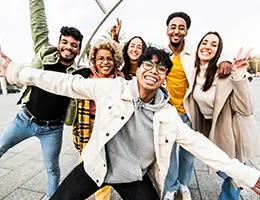 group of diverse young adults