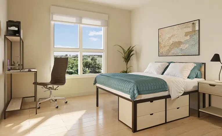 furnished bedroom